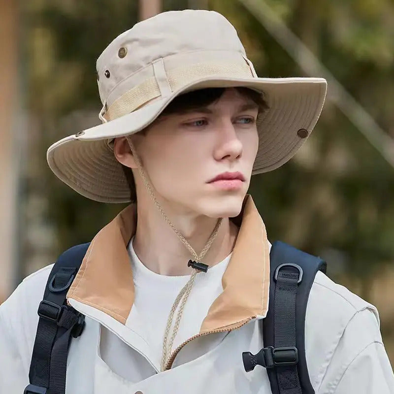 防晒帽男Wide Brim Sun Hat UV Protection Bucket Cap For Hiking Camping Fishing Men Women  Hiking Fishing Climbing Oversized Safari Bucket
