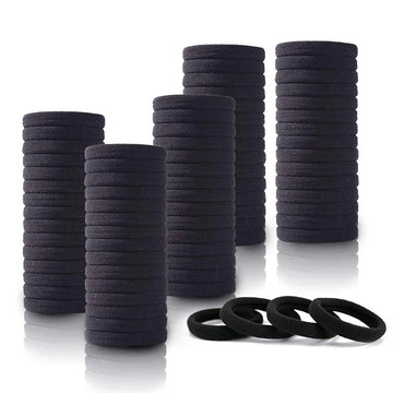 发饰100pcs/Set Black Rubber Bands High Resilience Hair Bands For Women Girls Ponytail Holder Hair Tie Scrunchie Hair Accessories