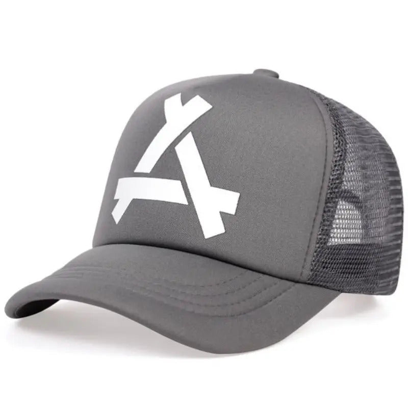 防晒帽男Baseball Cap letter A Mesh Spring and Summer leisure Sports Cap For Men and Women Korean Version Tidal Shade Breathable