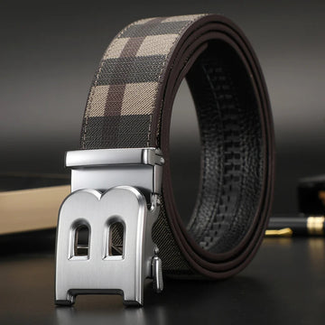 腰带High Quality Luxury Brand Designer Canvas Belts Male Automatic Buckle Men belts Genuine Leather Belt for men Strap for Jeans