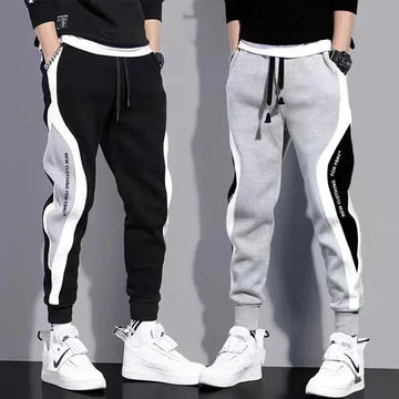 休闲裤男Summer Thin Men's Korean Style Trendy Brand Casual Pants Plus Size Bunched Feet Sweatpants Loose Fit Versatile Pants For Men
