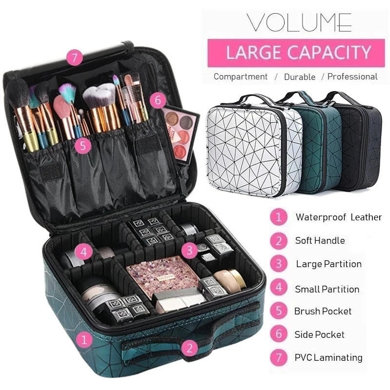 包包Female Professional Makeup Organizer Travel Beauty Cosmetic Case For Make Up Bag Bolso Mujer Storage Box Nail Tool Suitcase