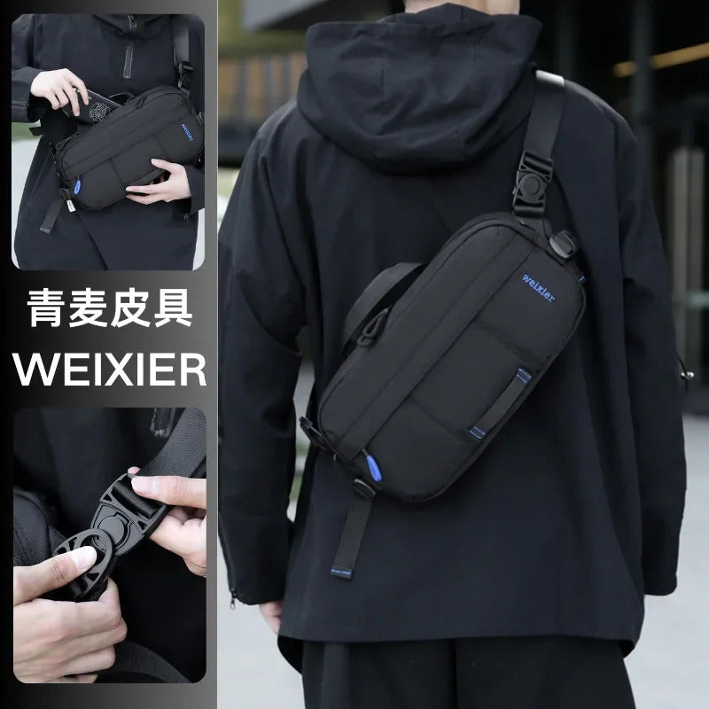 包包男2024 New Men's High-quality Oxford Cloth Chest Bag Large Capacity Casual Sports Crossbody Bag Water-resistant sling bag men 슬링백