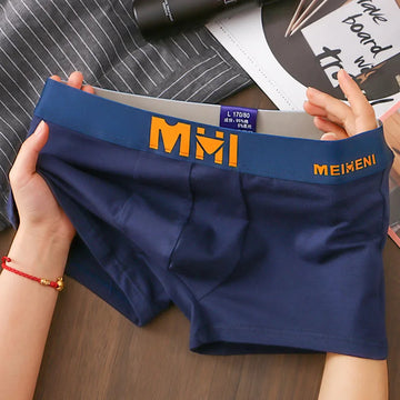 内衣男Men's Cotton Panties Breathable Words Print Boxer Shorts And Underpants Bulge Pouch Briefs Trunks Boxer Briefs Underwear Man