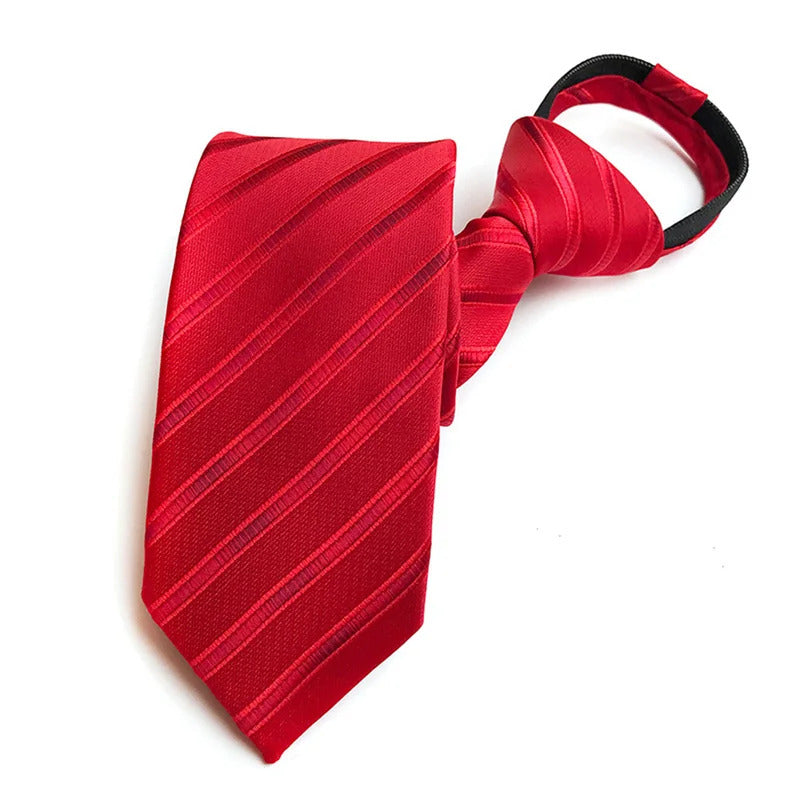 领带男Ties For Men Black Tie Zipper Pre-tied Bow Tie Women's Green Navy Blue Red Neckties Classic 8cm Neck For Men Shirt Cravat Zipper