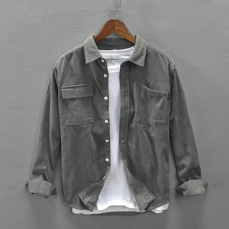 衬衫男AutumnCasual Men's Long Sleeve Cotton Shirt New Style Youth Jacket For Casual Use C312