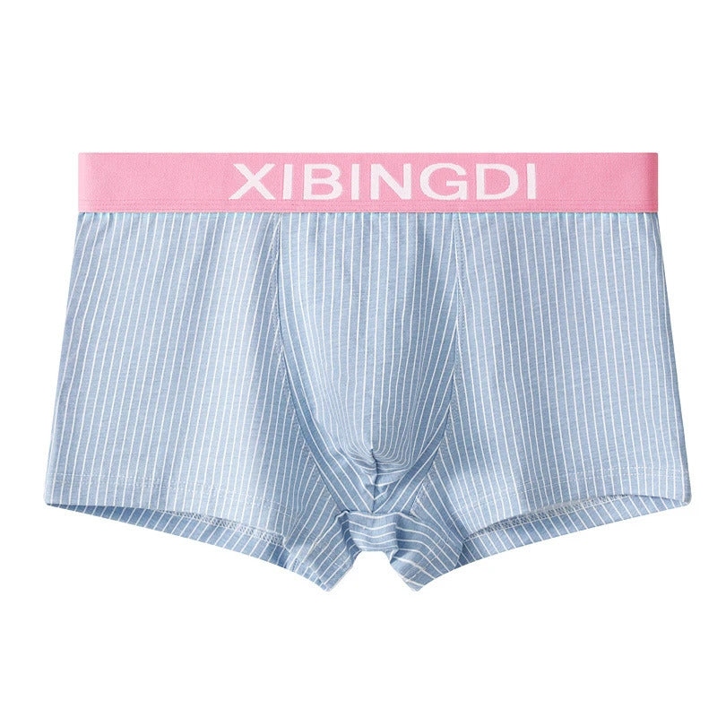 内衣男3PCS new striped personality boxers Breathable and comfortable men's underwear