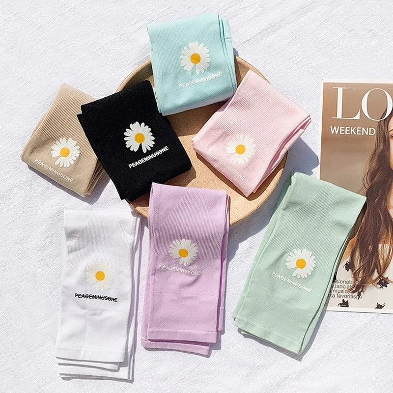 防晒冰袖女Daisy Arm Sleeve Warmers Safety Sleeve Sun UV Protection Sleeves Arm Cover Cooling Warmer Running Golf Cycling Long Arm Sleeve