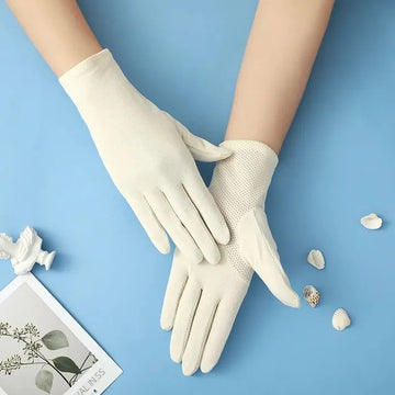 防晒手套女Anti-UV Touch Screen Gloves Anti-slip Riding Gloves Outdoor Mittens Summer Sunscreen Glove Solid Color Women Driving Gloves