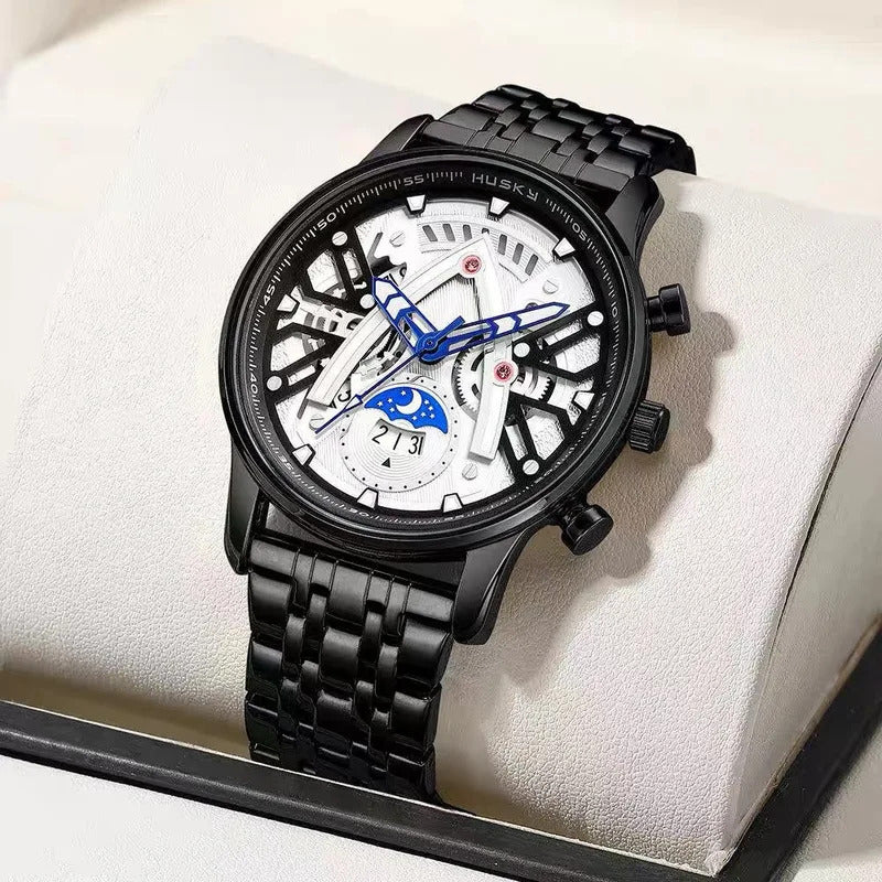 手表男手表男YIKAZE Luxury Men’s Quartz Wristwatch Waterproof Stainless Steel Casual Business Men Wrist Watches Fashion Sports Watch for Man