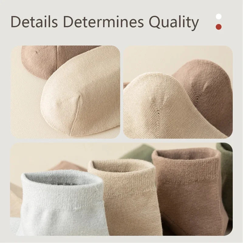 95% Combed Cotton Socks Men Business Dress Short Socks Soft Breathable Spring Summer Colorful Sock For Man 5Pairs/Lot Ankle Sock男士袜子