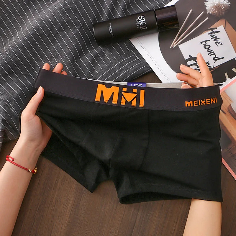 内衣男Men's Cotton Panties Breathable Words Print Boxer Shorts And Underpants Bulge Pouch Briefs Trunks Boxer Briefs Underwear Man