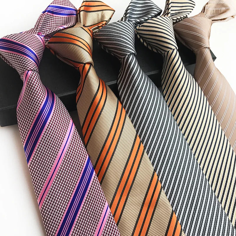 领带男New Style Exquisite 8CM Polyester Necktie Paisley Flower Striped Ties for Man Gentleman Formal Dinner Party Casual Shirt Tie
