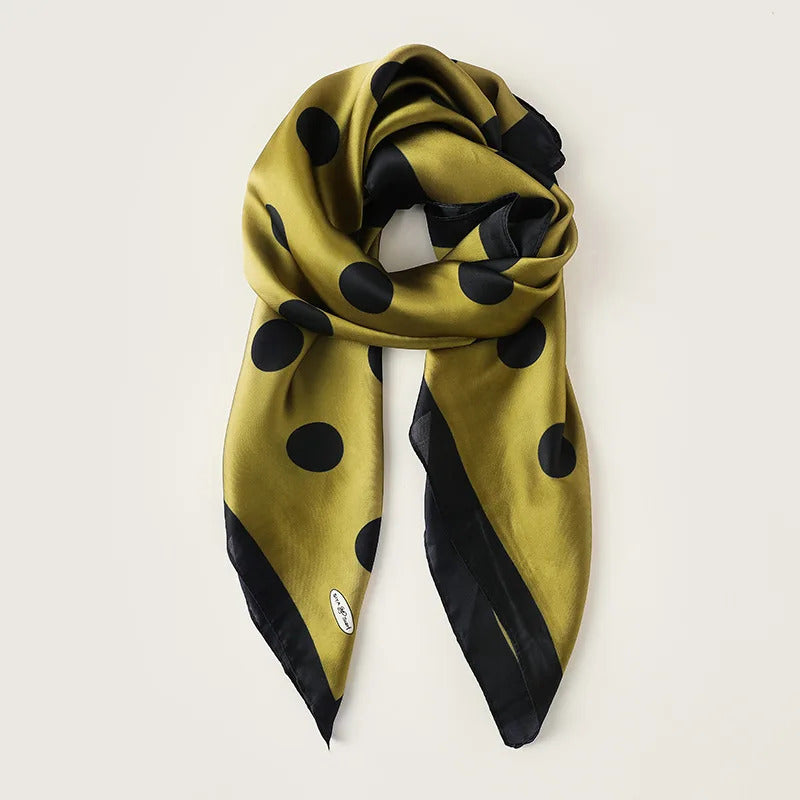 丝巾女2022 Spring Summer Fashion Polka Dots Poncho Designer Quality Headwrap Lovely Women Luxury Scarf