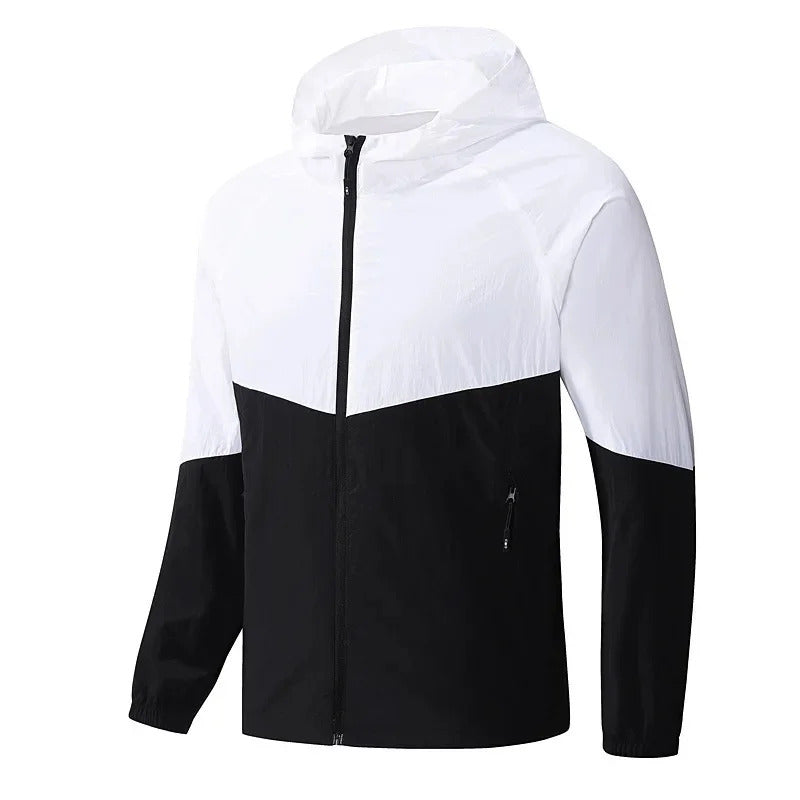 防晒衣男Summer Lightweight Outdoor Fishing Men's Skinny Long Sleeve Ice Silk Breathable Sports UV Protection Sunscreen Jacket