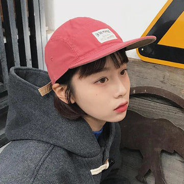 帽子女Soft Top Flat Brim Japanese Snapback Hat For Men Women Short Brim Hip Hop Peaked Cap Summer Cotton Sun Visors Baseball Hat
