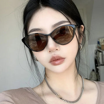 眼镜女2024 Fashion Cat Eye Sunglasses Women Luxury Brand Designer Sun Glasses Ladies Black Eyeglass Frame Female Shades Eyewear UV400