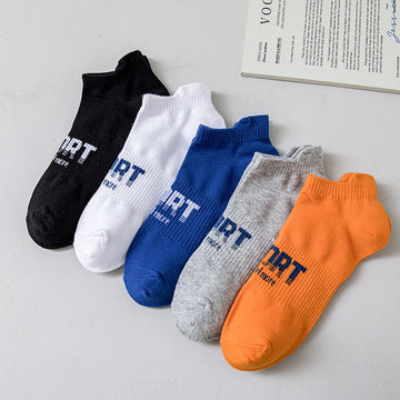 5 Pairs High Quality Men Ankle Socks Breathable Cotton Sports Socks  outdoor Casual Athletic Summer Thin Cut man Short Sokken男士袜子