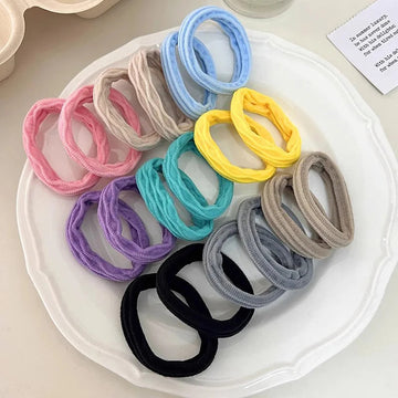 发饰10pcs/set High Stretch Rubber Band For Women Girls Ponytail Holder Hair Tie Scrunchie Hair Bands Fashion Hair Accessories