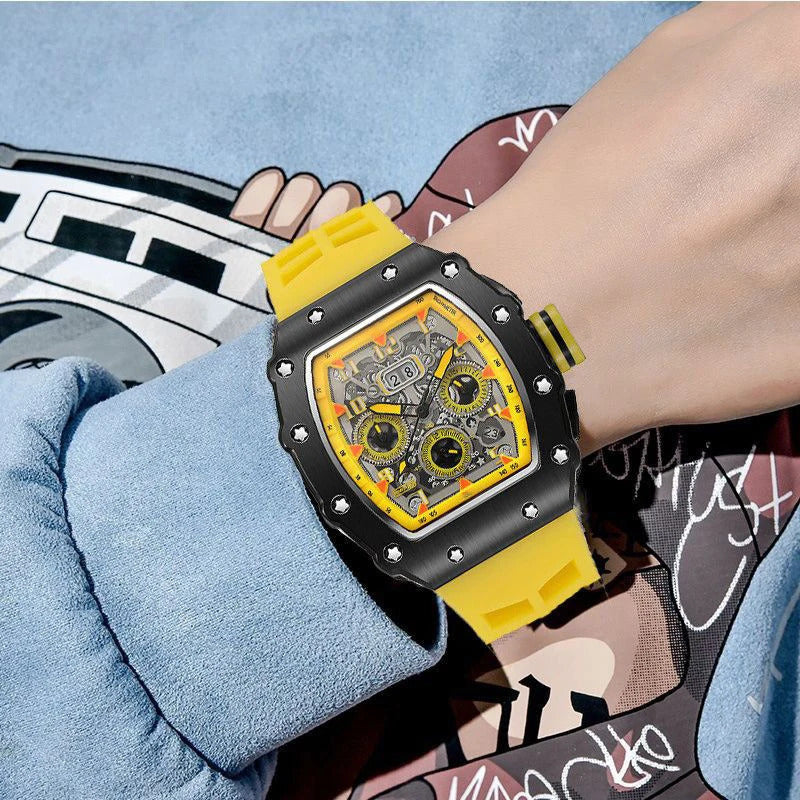 手表男手表男Luxury Men’s Quartz Wristwatch Hollow Design Trend None Machine Automatic Quartz Hollow Luminous Waterproof Men's Watch for Man