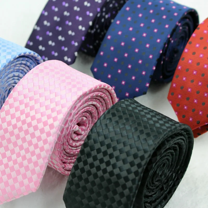 领带男Classic Fashion Korean Version Tie 6CM Striped Plaid Polyester Necktie for Man Business Suit Groom Groomsman Wedding Dress Ties