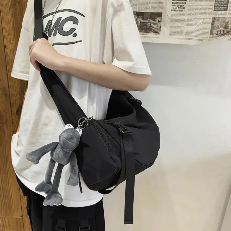 包包男Casual backpack ins Japanese functional tooling bag men's large-capacity shoulder bag sports backpack tide boys' bags