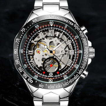 手表男手表男Fashionable Business Mechanical Men's Watch Hollow Automatic Wristwatch Wholesale For Men Mechanical Watch International Trade