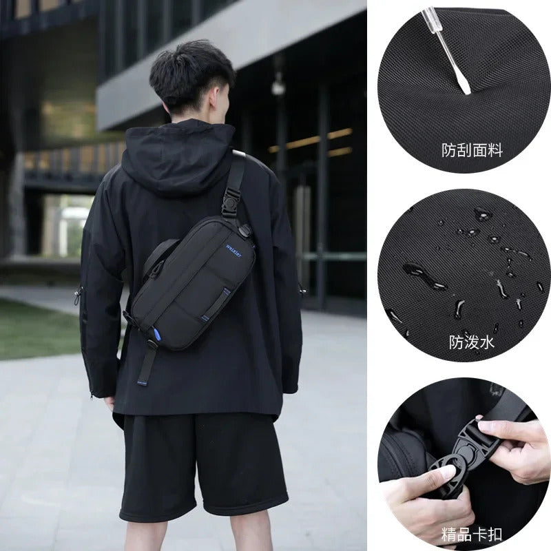 包包男2024 New Men's High-quality Oxford Cloth Chest Bag Large Capacity Casual Sports Crossbody Bag Water-resistant sling bag men 슬링백