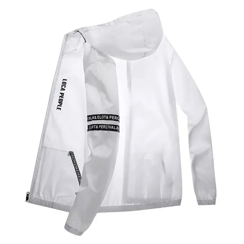 防晒衣男Lightweight Breathable Men's Summer Sun Protection Clothing Outdoor Casual Skin Shirt Thin Outerwear Trendy Student Fashion