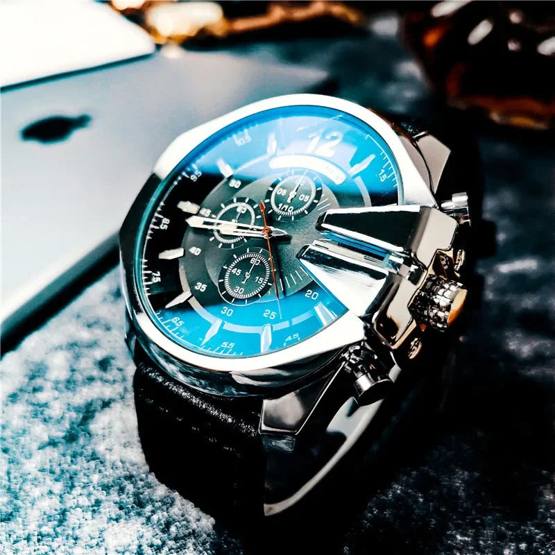 手表男Automatic Date Wristwatch Waterproof Business Men's Watch Luminous Hands Auto-date Functionality