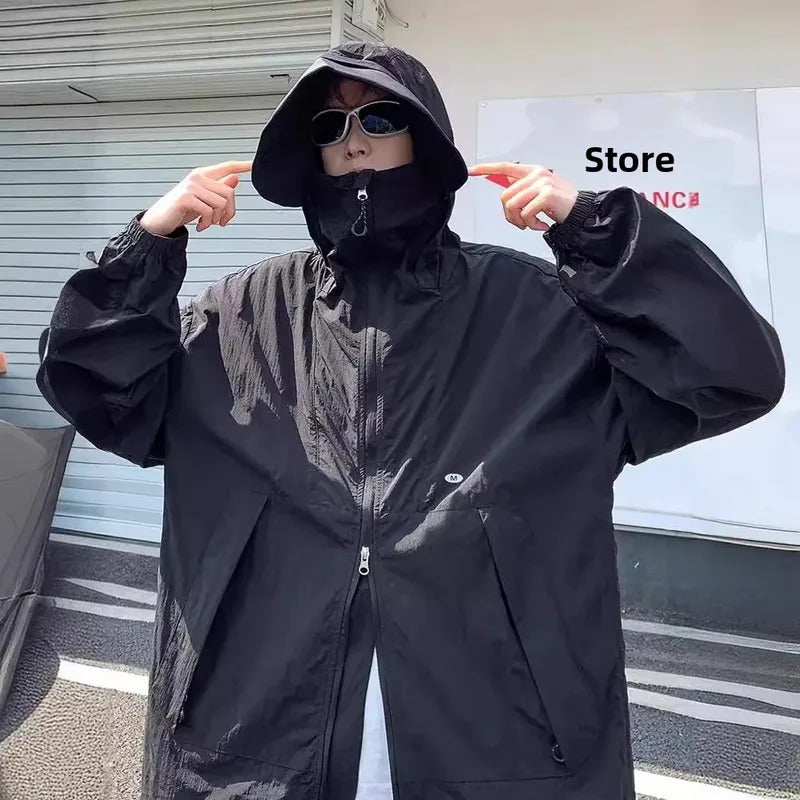 防晒衣男American Style Fashionable Sun Protection Men's Loose Fit Outdoor Streetwear Jacket Top New Spring Summer Collection