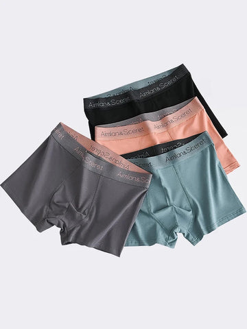 内衣男4PCS men's boxers Comfortable breathable teen boxers