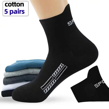 High Quality Lot Men's Socks Casual Breathable Run Sports Socks 5 Pairs Male Cotton Socks Winter Black Socks Men Large size38-45男士袜子