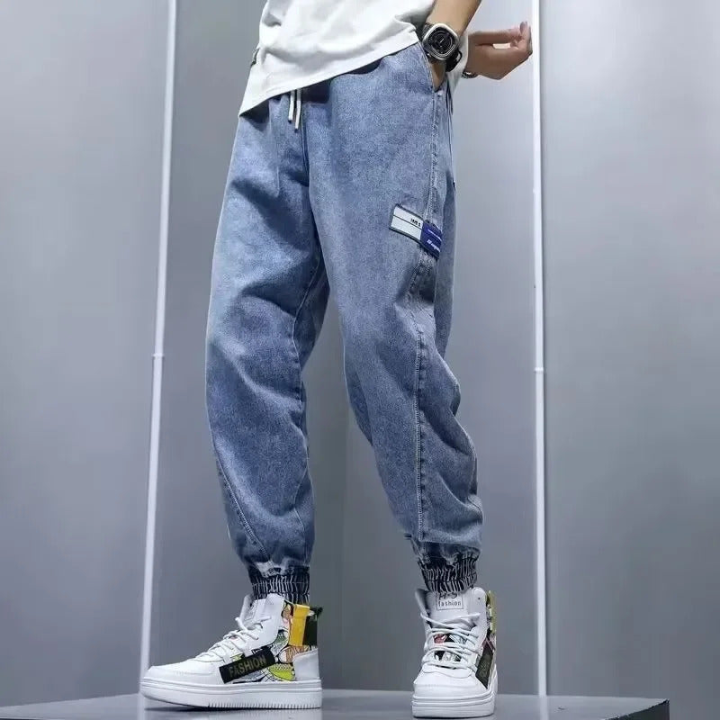 牛仔裤男Trendy Loose-Fit Men's Jeans New Style Korean Fashion Casual Versatile Harem Pants Latest Fashion Male Pants