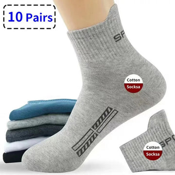 New 10 Pairs High Quality Lot Men Socks Casual Breathable Long Socks Cotton Socks  Run Sports Socks Socks Men Large size38-45男士袜子