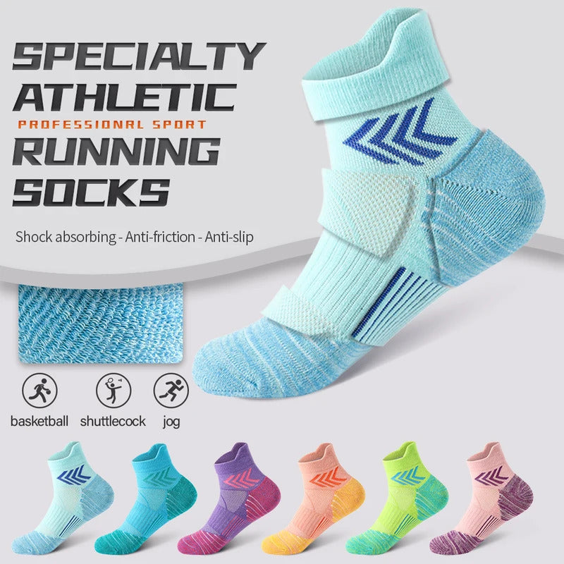 5Pairs/Lot women Sport Socks buffer marathon Outdoor Running Basketball Socks Cotton Training Short Tube Socks For Men badminton男士袜子