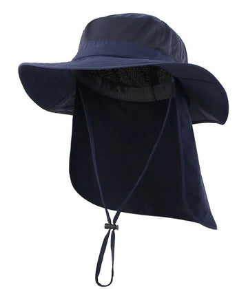 防晒帽男Connectyle Men's Women Outdoor UPF 50+ Mesh Sun Visor Hat Lightweight Breathable Adjustable Wide Brim Fishing Hat with Neck Flap