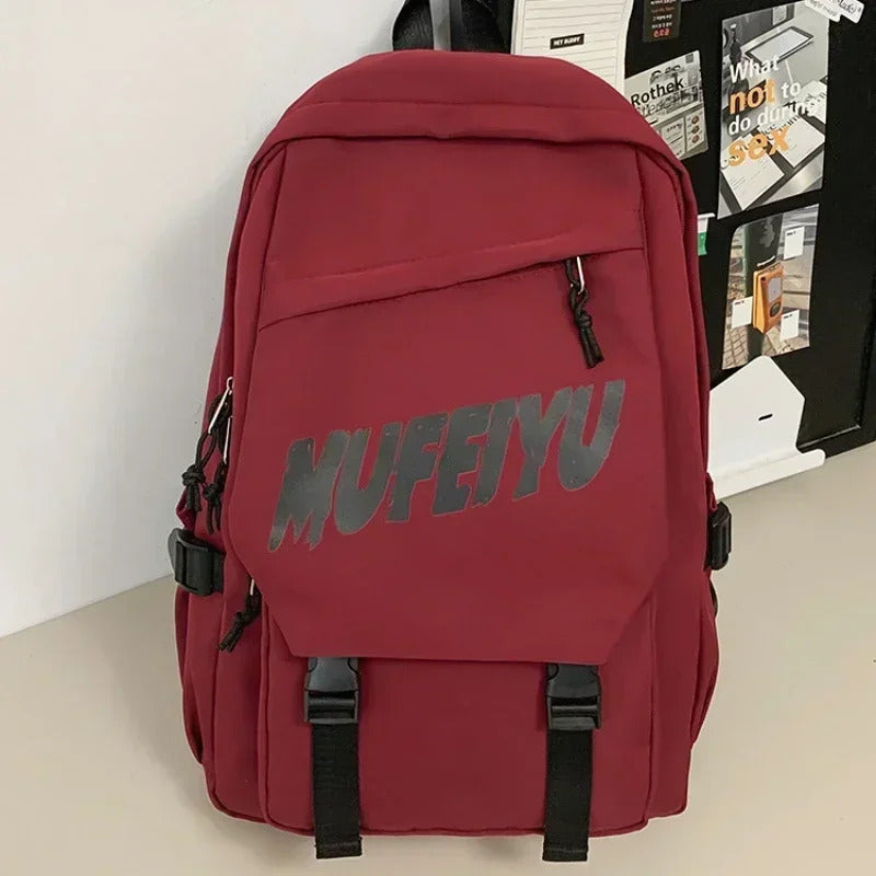 包包男Simple Versatile Nylon Backpacks High Quality Large Capacity Popularity Letter Couple Style Schoolbags for Unisex 2025 Fashion