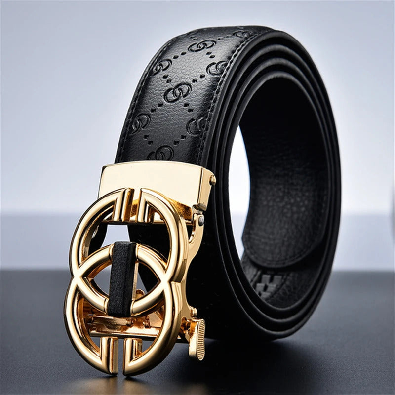 腰带High Quality Leather Business Men Belt Luxury Brand Designer famous Belts for Women Jeans,Strap Male Metal Buckle belt