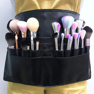 包包32 Pockets Professional Cosmetic Makeup Brush Holder 2 Arrays Apron Bag with Artist Belt Strap for Wome
