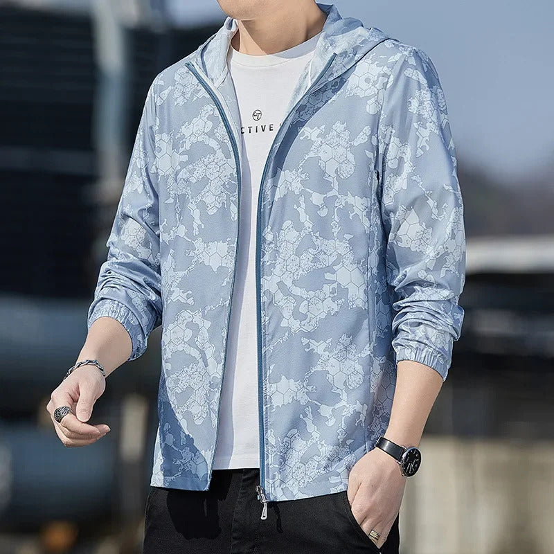 防晒衣男Summer Camouflage Sunscreen Vest Men's Thin Outdoor Travel Skinwear Ice Silk Sunscreen Clothes Couple's Matching Style