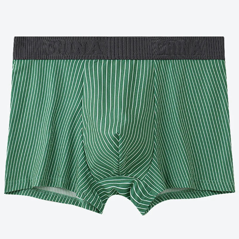 内衣男4PCS personalized trend men's underwear Striped everyday men's boxers