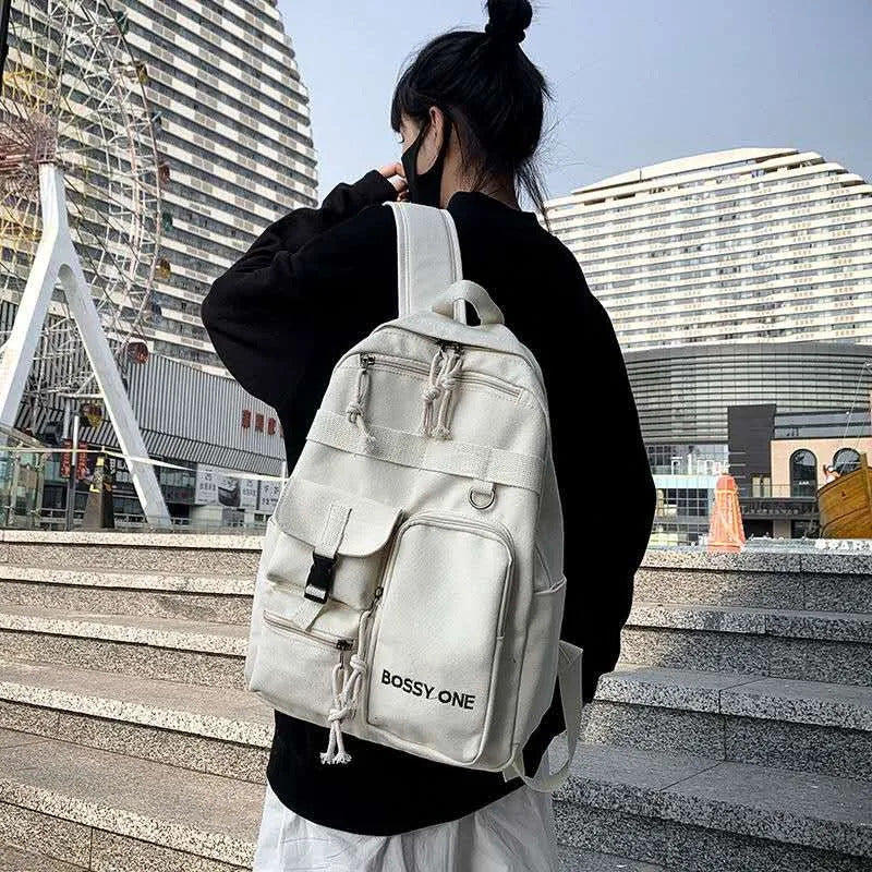包包男2022 new high-capacity bag female Korean high school students functional wind ins tide backpack female backpack