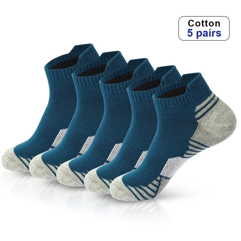 5 Pairs High Quality Men Sock Cotton Short Socks for Male Low-Cut Ankle socks Breathable Summer Casual Soft Sports Socks EU38-45男士袜子