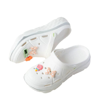 Women's Cute  EVA Clogs, Two-way Wear Comfortable Slip-On Beach Shoes, Soft Breathable With Platform Home Garden Clogs