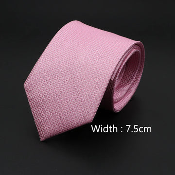 New Classic 100% Silk Tie Blue Pink Striped Plaid Necktie Mens Business Skinny Tie Tuxedo Suit Shirt Gift Daily Wear Accessory