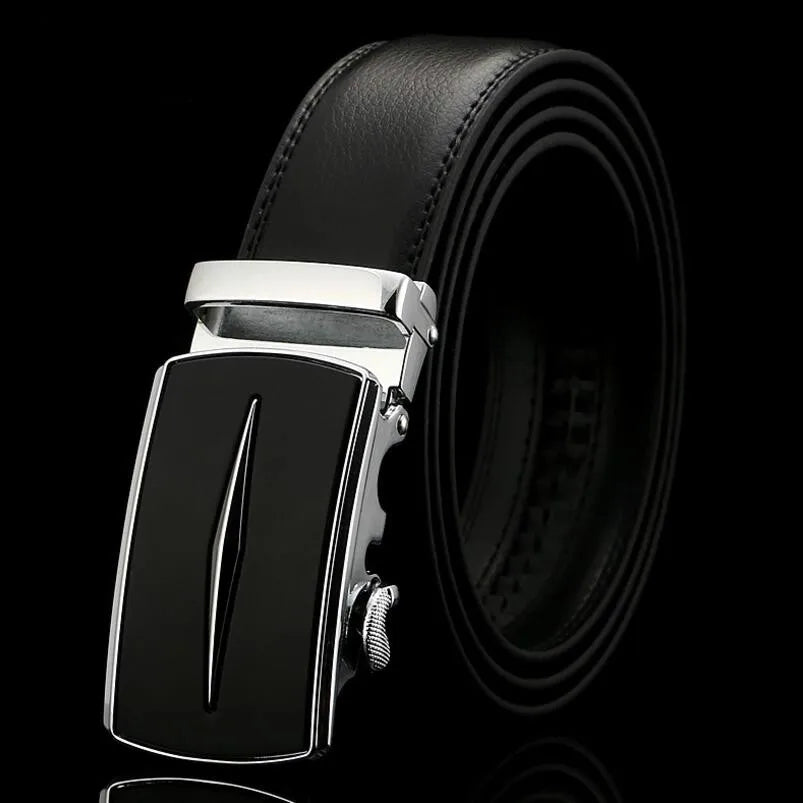 New Hot Selling Men Belt Fashion Pu Alloy Automatic Buckle Belt Business Affairs Casual Decoration Belt Men's Belts Luxury Brand