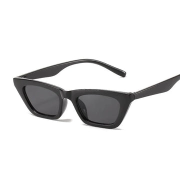Vintage Cat Eye Sunglasses Woman Retro Shades Black Sun Glasses Female Fashion Small Frame Mirror Square Oculos De Sol