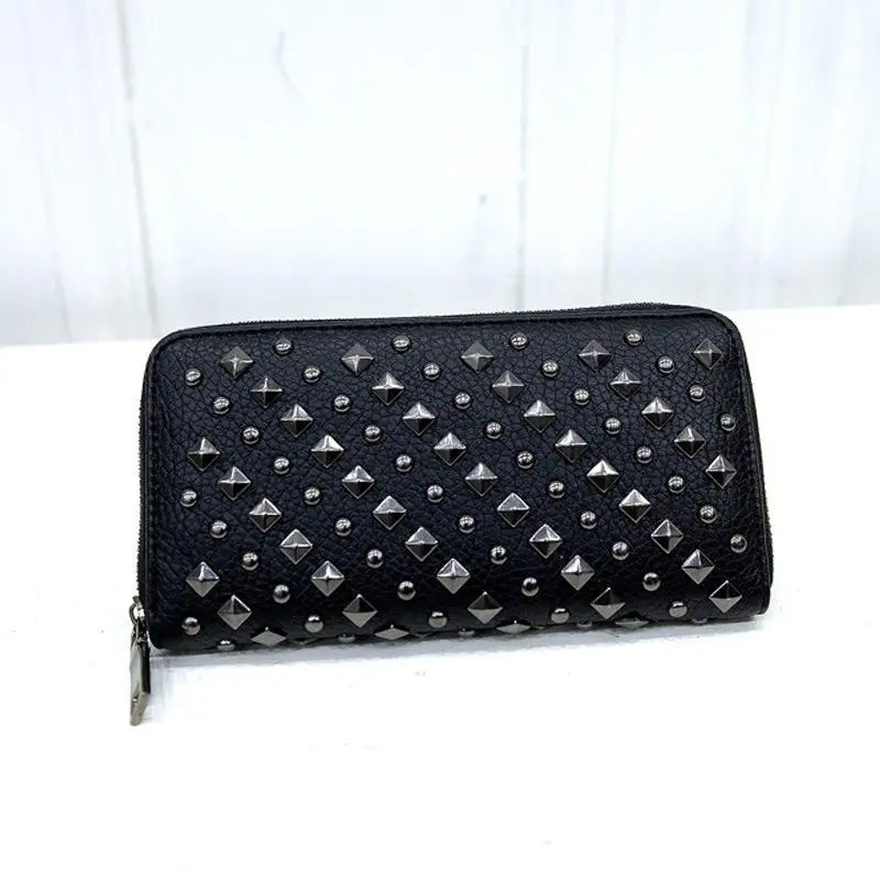 Luxury Rivet Wallet for Women, Female Purses, Designer Brand, Wallets for Women, 2024