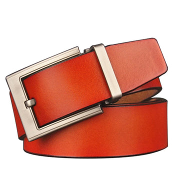 135cm Big Size Men Genuine Leather Belt Pin Buckle High Quality Strap Male Leather Jeans Wide Belt Vintage Cowboy Man Waistband